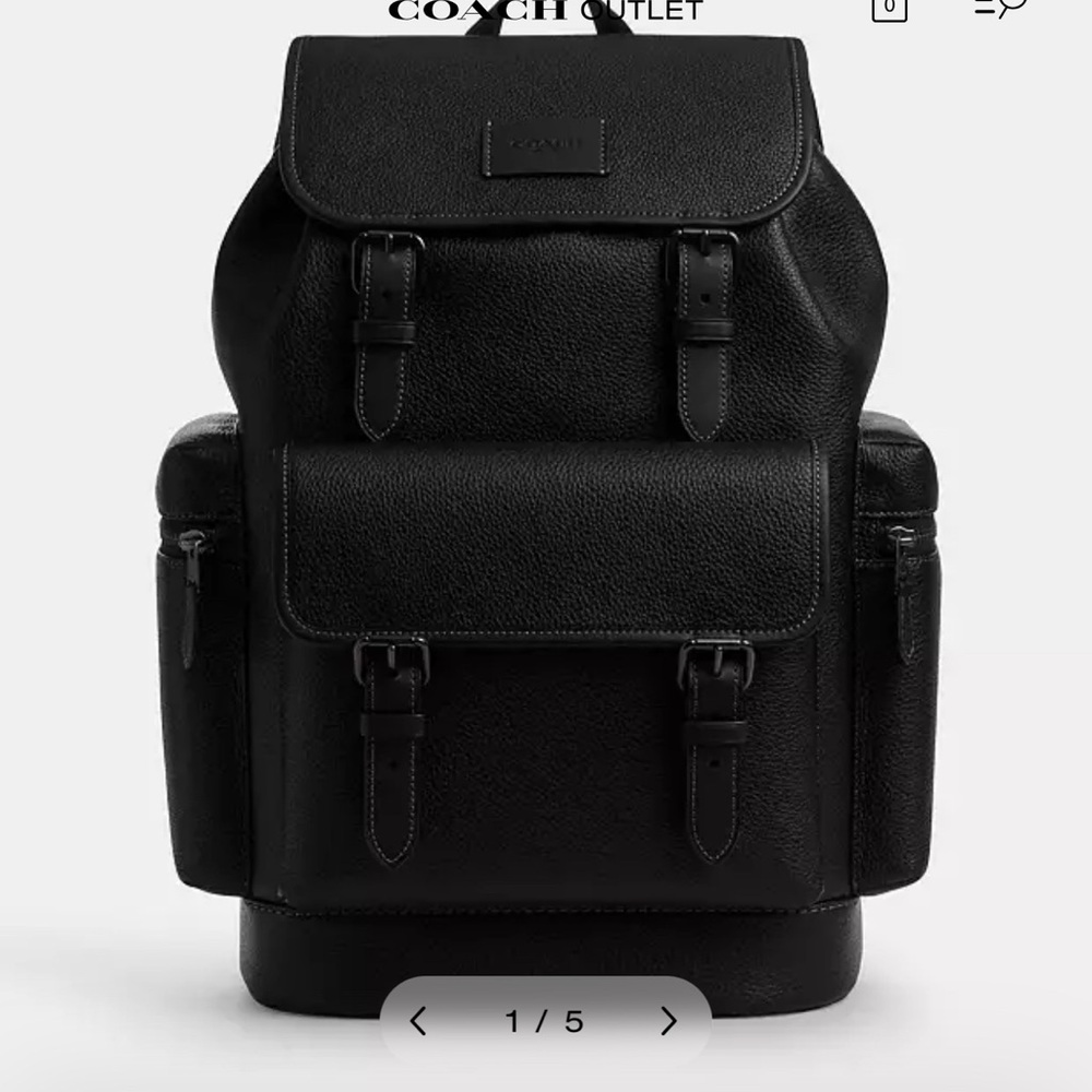 Coach Black Textured Men's sprint Backpack